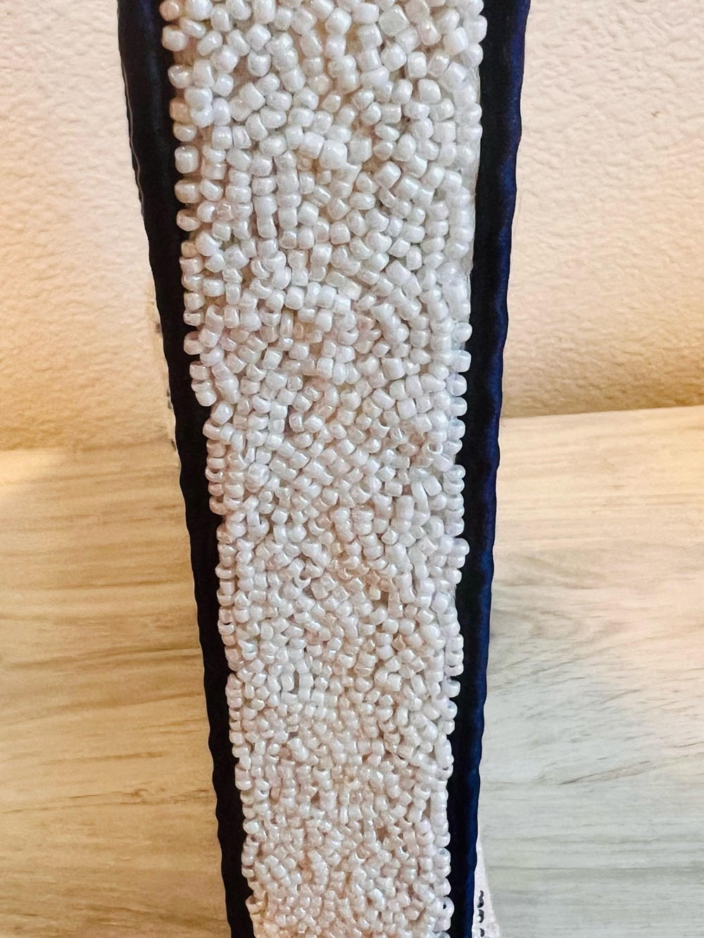 Beaded Floral Palm Tree Bag White and Blue Viral TikTok New - Picture 9 of 10